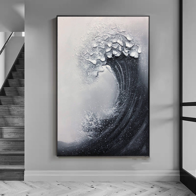 Decoration Painting Pure Handmade 3D Thick Oil Paint Wall Decor Abstract Oil Painting Unframed Canvas Art,31inx47in,No Frame