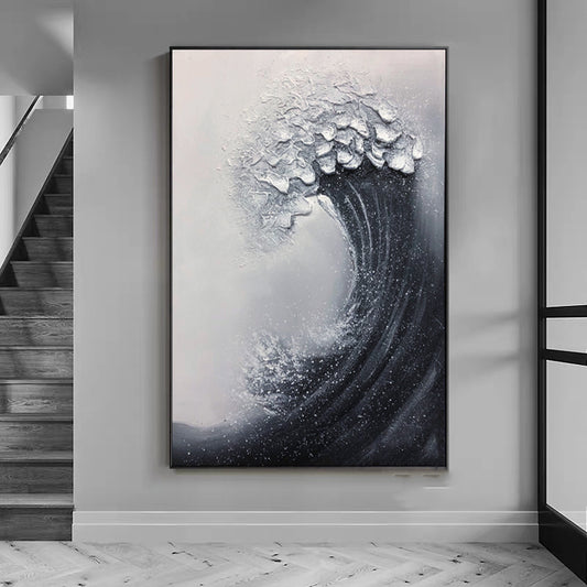 Decoration Painting Pure Handmade 3D Thick Oil Paint Wall Decor Abstract Oil Painting Unframed Canvas Art,31inx47in,No Frame