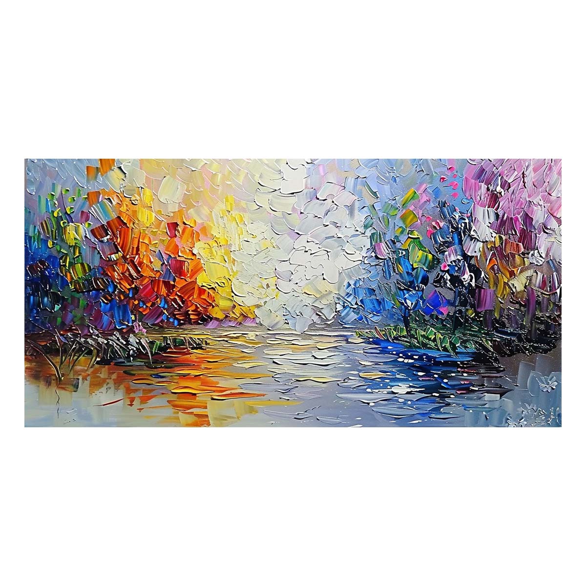 Original creation Landscape Hand painted Oil Painting Canvas Wall Art For Home Living Room Unframed/Rolled #029