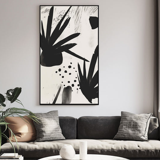 Minimalism Abstract Handmade Oil Painting Modern Home Living Room Decoration Painting,27inx54in,No Frame