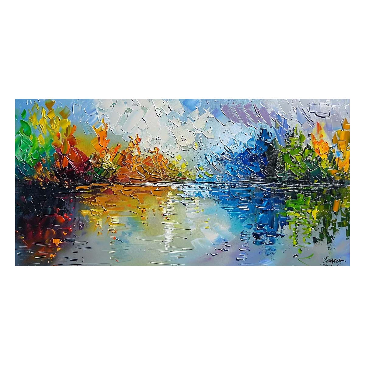 Original creation Landscape Hand painted Oil Painting Canvas Wall Art For Home Living Room Unframed/Rolled #022