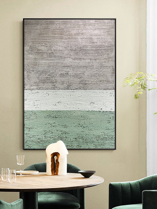 Hand Drawn Abstract Oil Painting Wall Art On Canvas Thick Texture Mural Living Room Background Picture ,31inx47in,No Frame