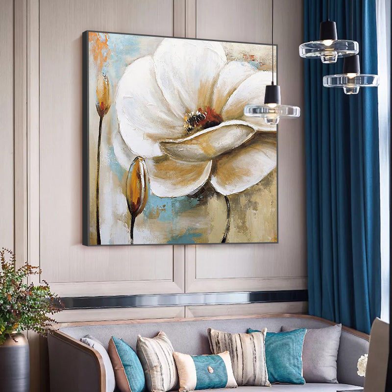 Pure hand-painted Oil Painting Abstract Modern Floral Decoration E Room Restaurant Entrance Hallway Light Luxury Custom Mural Pa31in,No Frame