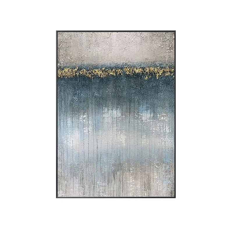 Modern Decoration Salon Posters on the Wall Pure Hand Drawn Abstract Oil Painting on Canvas Gold,31inx47in,No Frame