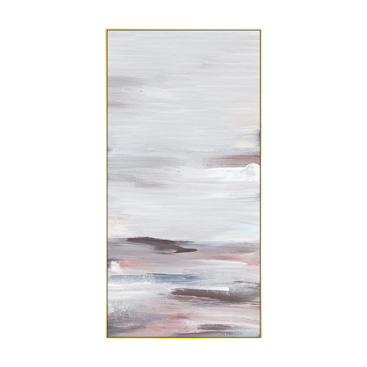 Minimalist Style Decorative Painting Bedroom Painting Corridor Entrance Vertical Hanging Painting Hand-Painted Abstract Pattern27inx54in,No Frame