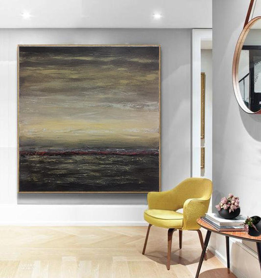 Landscape Abstract Paintings Canvas Painting Oil Artwork Modern Painting Uniqe Abstract Wall Painting Contemporary Art31in,No Frame