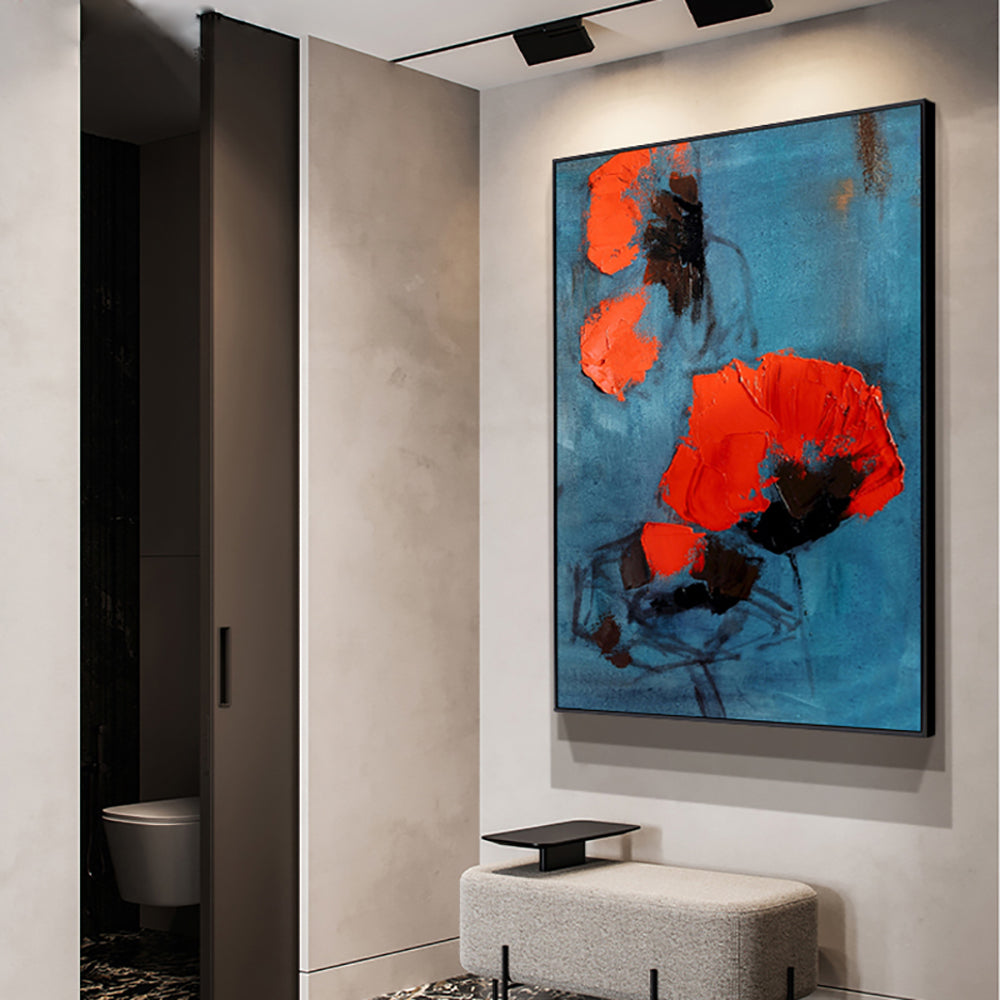 Hand Painting Abstract Flower Art On Canvas Wall Art Modern Home Decoration Handmade 3D Flower Artwork
