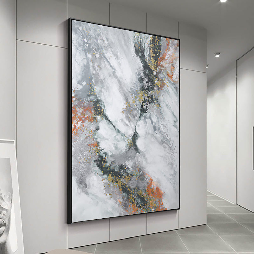 Modern Wall Paintings Art Pure Handmade Abstract Textured Oil Painting On Canvas Hand Painted Home Wall,31inx47in,No Frame