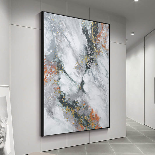 Modern Wall Paintings Art Pure Handmade Abstract Textured Oil Painting On Canvas Hand Painted Home Wall,31inx47in,No Frame