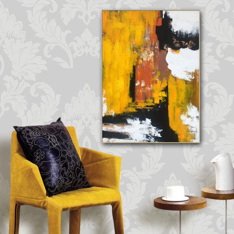 Abstract Landscape Hand painted Oil Painting Canvas Art Nodic Colorful Tree and Lake Oil Paintings for Home Living Room,31inx47in,No Frame