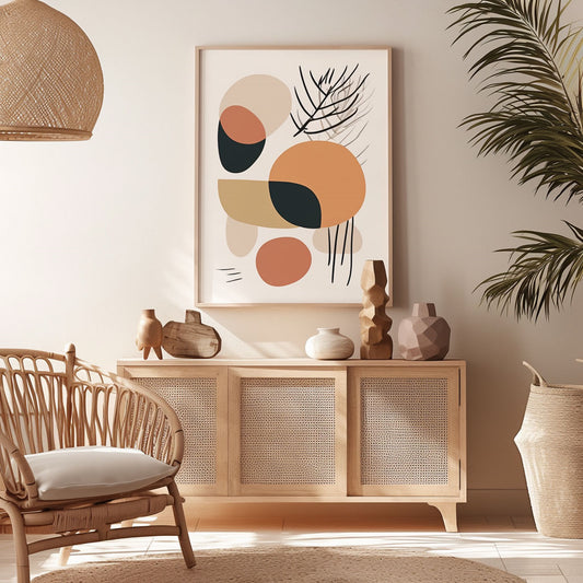 Handpainted Abstract Wall Art Painting Decorative Painting Aisle Corridor Mural Mooring Hanging Painting orange black pink 31inx47in,No Frame