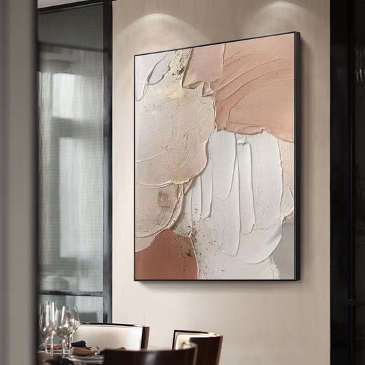 ModernAbstractTextureAcrylicCanvasPaintingHandPaintedOilPaintingHighAndGentleMorandiColorArt   31in,No Frame