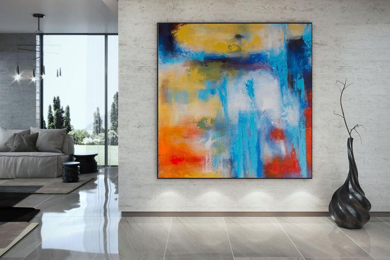 Original Abstract Paintings On Canvas Large Artwork Textured Paintintings Comtemporary Art Modern Art Oil Acrylic Paintings31in,No Frame