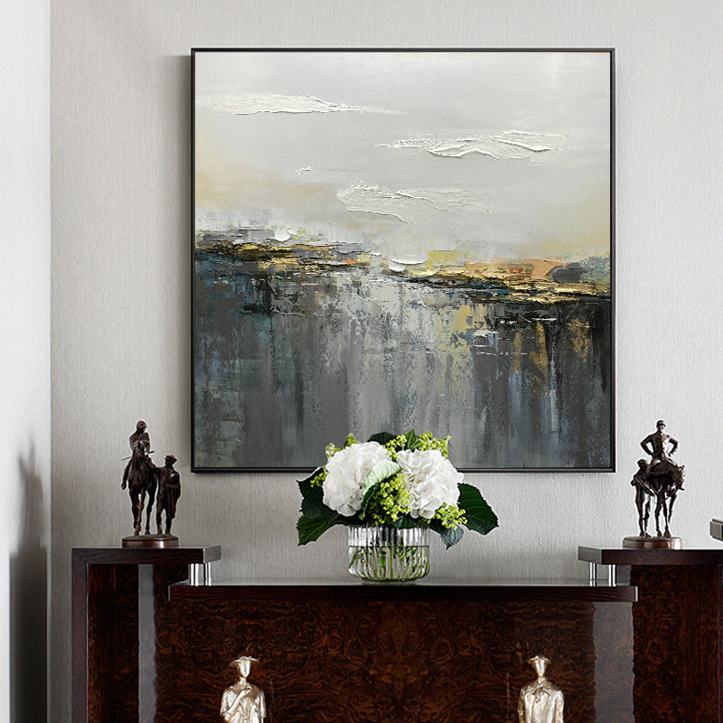 HandpaintedOilPaintingModernMinimalistLivingRoomWallLightLuxuryVillaRestaurantEntranceMuralPaintings  31in,No Frame