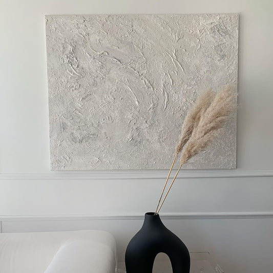 Modern Hand Painted Oil Painting Solid Color Thick Texture Abstract Painting On Canvas Wall Art Living,31inx31in,No Frame