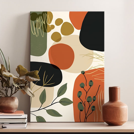 Handpainted Abstract Wall Art Painting Decorative Painting Aisle Corridor Mural Mooring Hanging Paintingwhiteorangeblackgreen1inx47in,No Frame