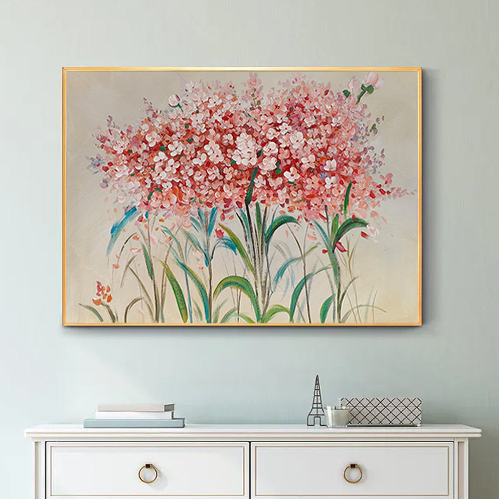 Hand Painted Flower Oil Painting On Canvas In Living Room Modern Wall Art Decorative,31inx47in,No Frame