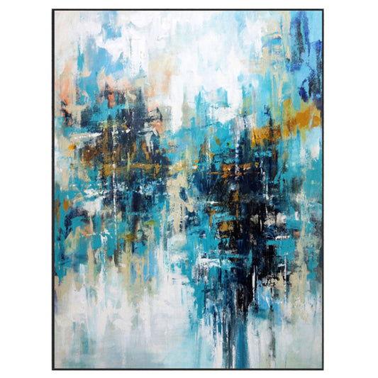 Pure Hand Painted Abstract Large Scale Oil Painting Modern Mural Living Room Decoration Painting Large Size,31inx47in,No Frame