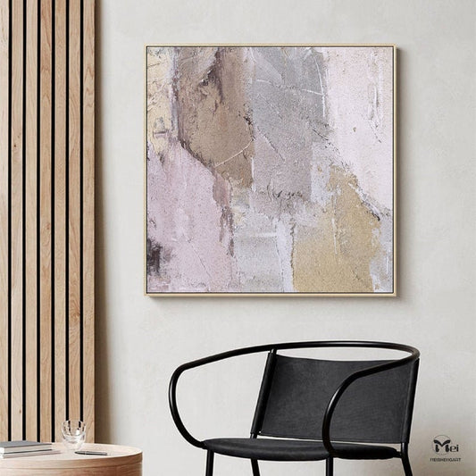 OriginalBeigeAbstractPaintingContemporaryOilPaintingsBeigePaintingGreyPaintingOversizedScandinavianArtHomeDecor 31in,No Frame