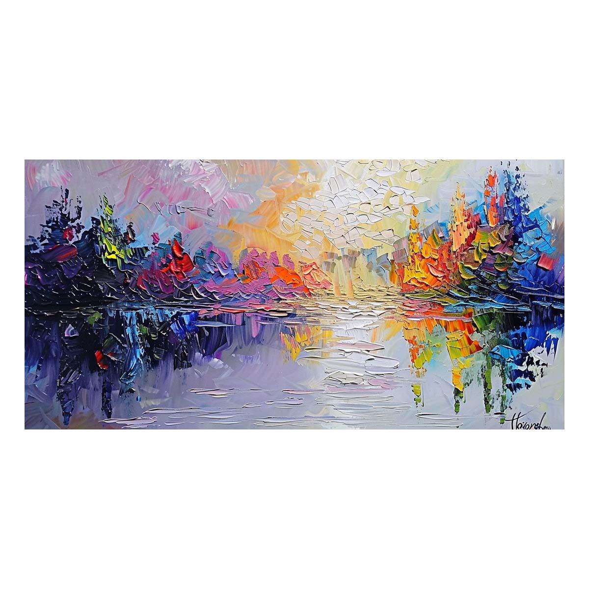 Original creation Landscape Hand painted Oil Painting Canvas Wall Art For Home Living Room Unframed/Rolled #032