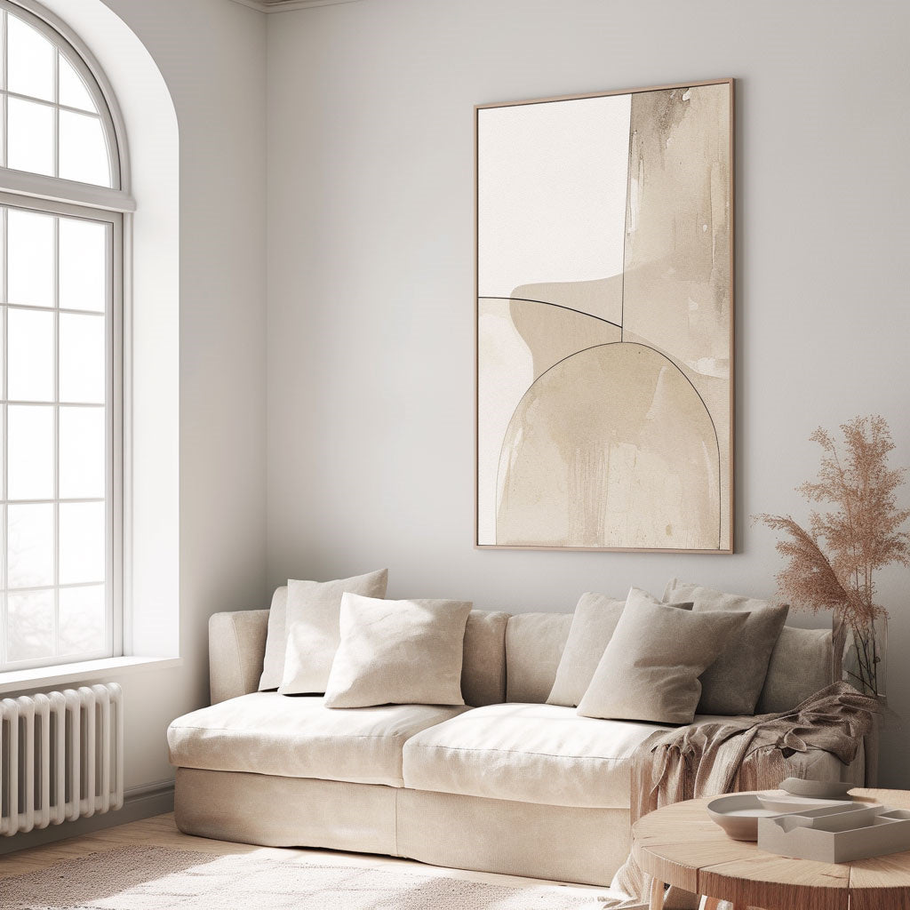 Handpainted Abstract Wall Art Painting Decorative Painting Aisle Corridor Mural Mooring Hanging Paintingwhite1inx47in,No Frame