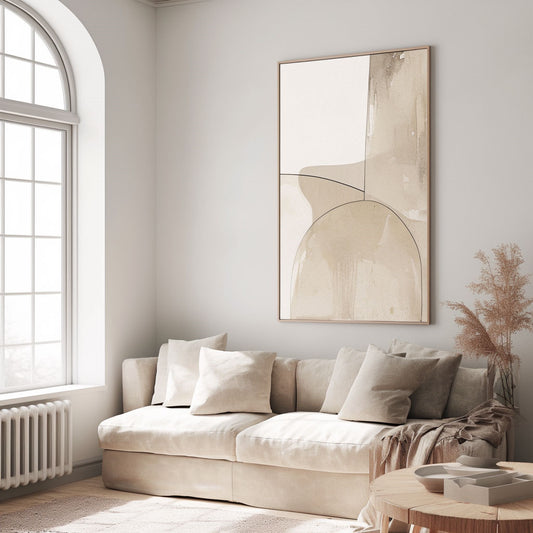 Handpainted Abstract Wall Art Painting Decorative Painting Aisle Corridor Mural Mooring Hanging Paintingwhite1inx47in,No Frame