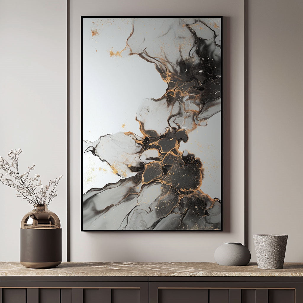 Handpainted Abstract Wall Art Painting Decorative Painting Aisle Corridor Mural Mooring Hanging Paintingblack1inx47in,No Frame