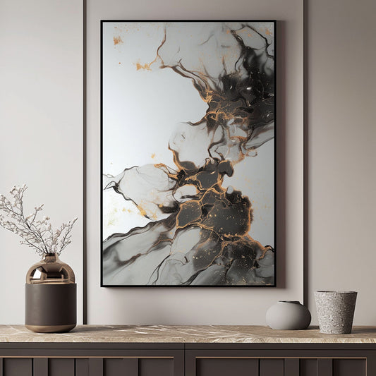 Handpainted Abstract Wall Art Painting Decorative Painting Aisle Corridor Mural Mooring Hanging Paintingblack1inx47in,No Frame
