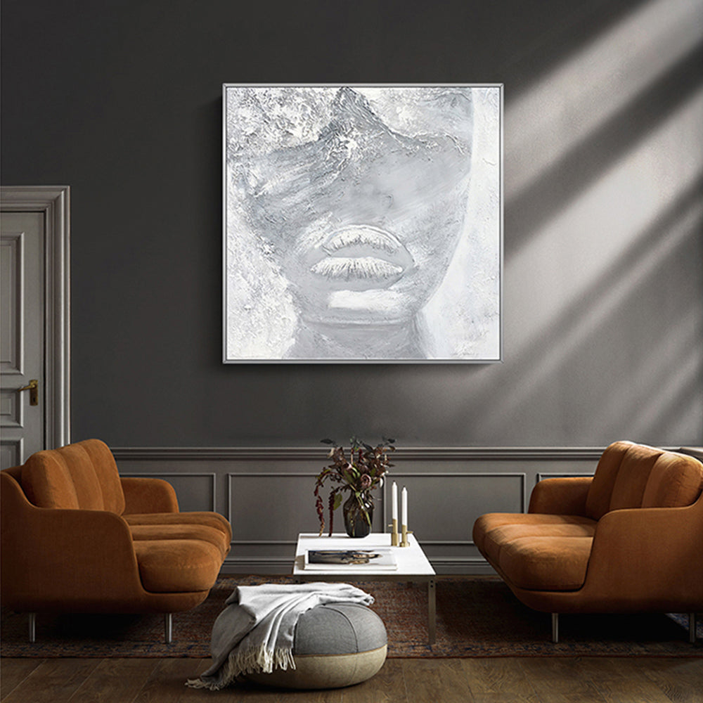Modern Oil Painting On Canvas Hand Painted Abstract Poratiart Painting Art Wall Decoration Handmade Oil Painting,31inx31in,No Frame