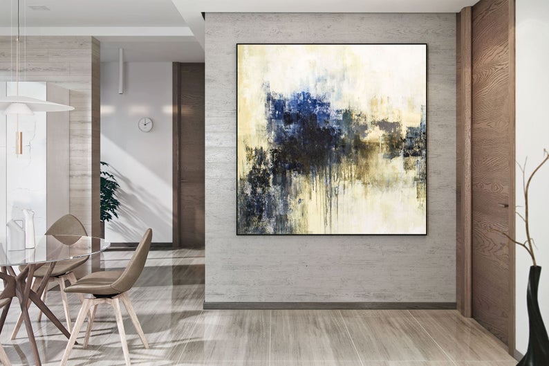 Original Modern Art Painting On Canvas Abstract Artworks Handmade Oversize Huge Canvas Wall Art Textured Room Decor31in,No Frame