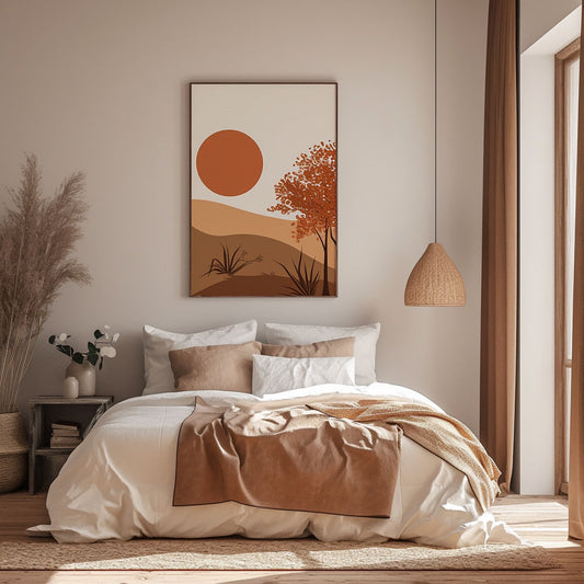 Handpainted Abstract Wall Art Painting Decorative Painting Aisle Corridor Mural Mooring Hanging Painting orange 31inx47in,No Frame