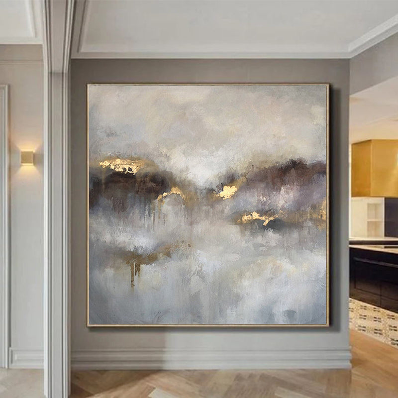 #210Abstract Oil Painting On Canvas Hand Painted Black Grey Large Size Modern Home Decoration Wall Art