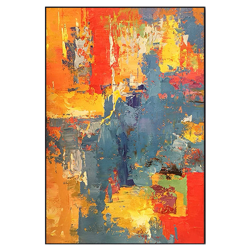 Large Hand painted Oil Painting Abstract Art Hanging Painting Nordic Mural Living Room Background Wall Decorative,31inx47in,No Frame