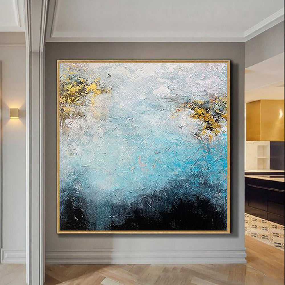 Large Wall Art Oil Painting On Canvas Handmade For Living Room Home Decor Hand Painted Abstract,31inx31in,No Frame