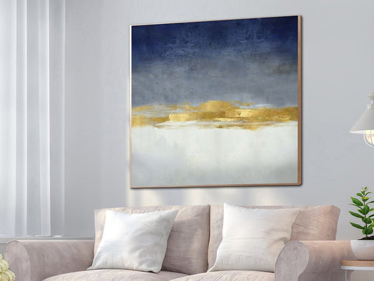 Abstract Painting Canvas Blue Painting Office Painting Extra Large Canvas Art Contemporary Art Living Room Art Modern Painting31in,No Frame