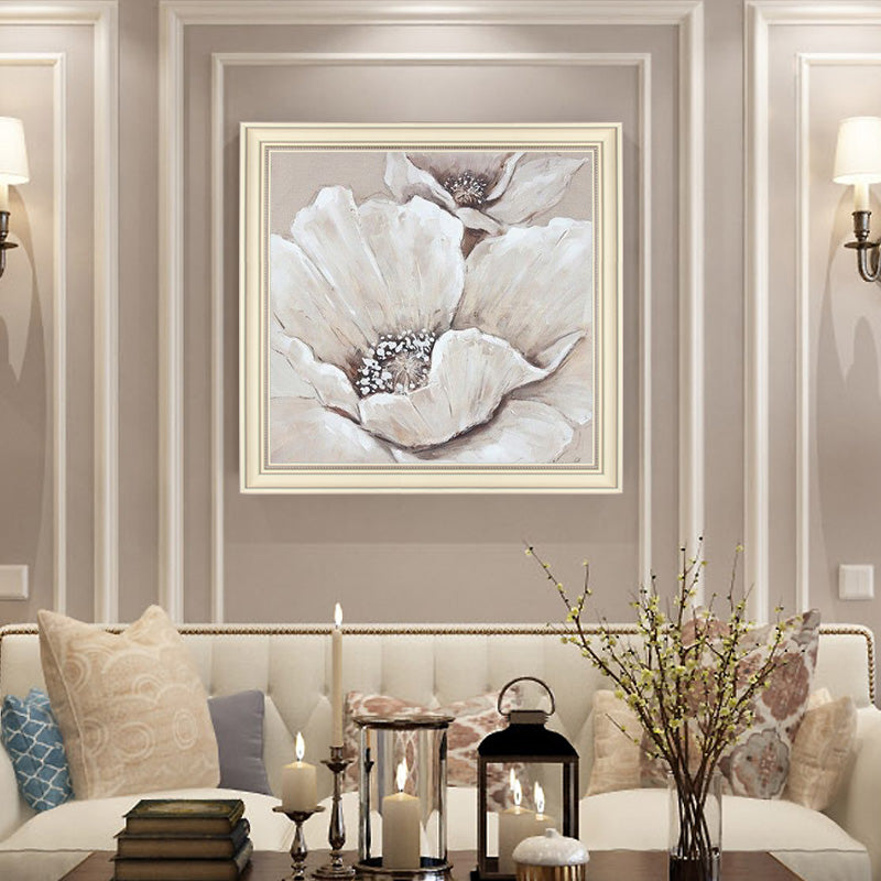 European-style hand-painted Oil Painting Abstract Floral Paintings Decorative Painting Restaurant Dafen American Handmade Large31inx31in,No Frame