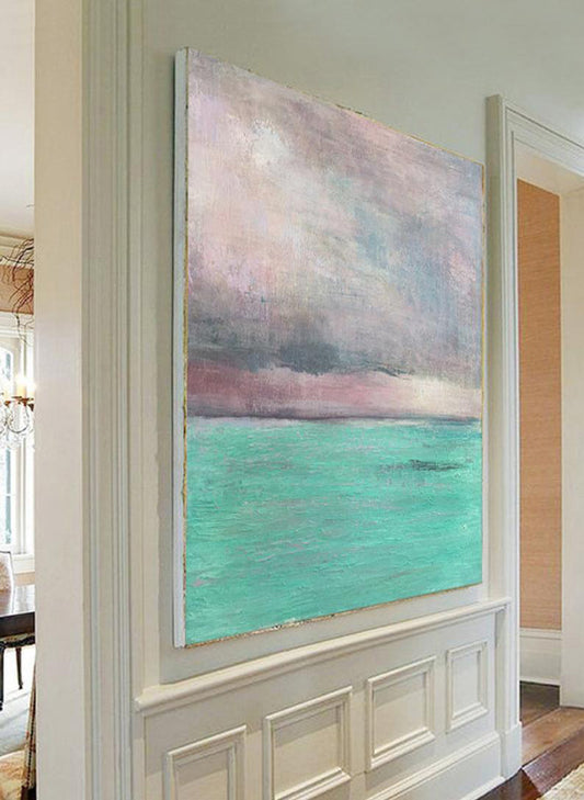 Modern Living Room Entrance Bedroom Nordic Art Gorgeous Red And Blue Color Spots Abstract Decorative Paintings Art Hotel31in,No Frame