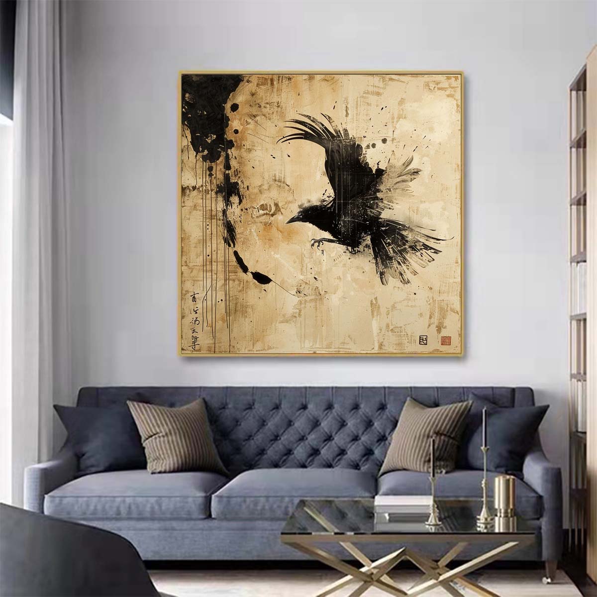 Abstract Handmade Oil Painting Modern Minimalist Home Living Room Decoration Painting,31inx31in,No Frame
