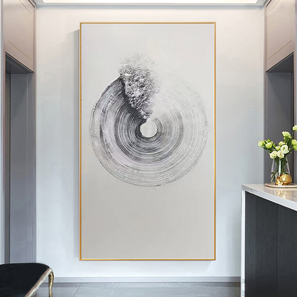 Modern Artwork Home Interior Decoration Abstract Art Unframed Oil Painting Real Hand Painted Canvas Wall,27inx54in,No Frame