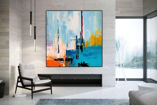 LargeModernWallArtAbstractPaintingAcrylicPaintingBedroomWallDecorOriginalPaintingCanvasArtWall  31in,No Frame