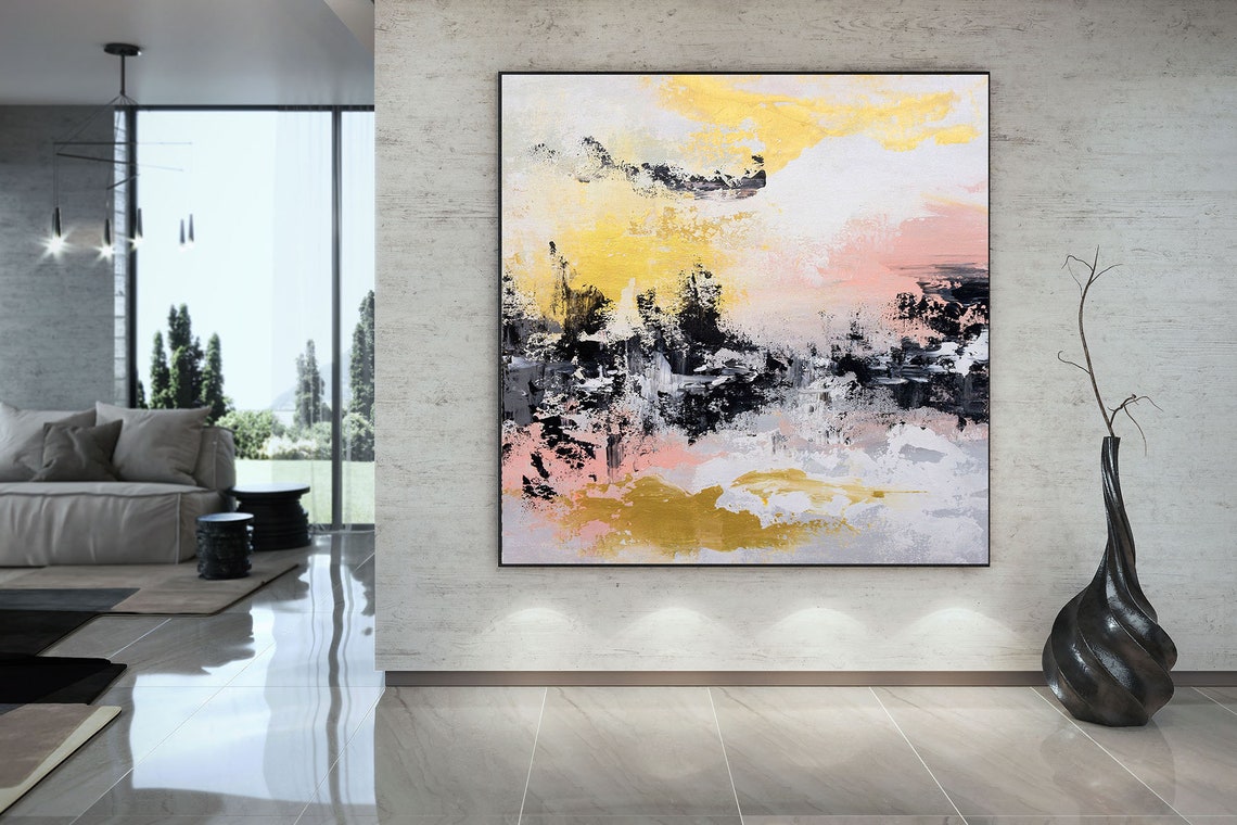 ExtraLargeWallArtPaletteKnifeArtworkOriginalPaintingonCanvasModernWallDecorContemporaryArt  31in,No Frame