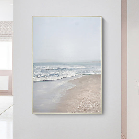 Handmade Seascape Art Picture Modern Living Room Decoration Oil Painting Textured Sea Scenery Art Pictures Wall,31inx47in,No Frame
