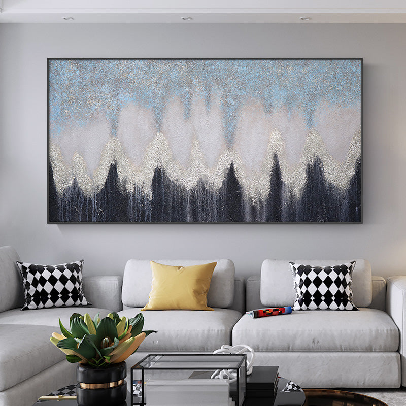 Hand-painted Abstract Oil Painting Modern Minimalist Living Room Light Luxury Villa Substantial Decorative Painting Paintings Go27inx54in,No Frame