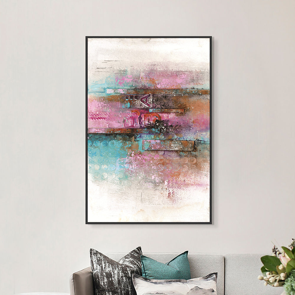 Abstract White Flower  Hand Painted Oil Painting On Canvas Handmade Wall Art  For Living Room,31inx47in