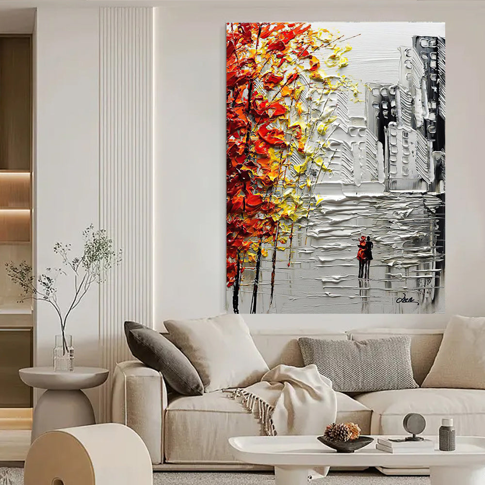 #850 Handmade Paintings Wall Art Oil Paintings Tree Scenery Picture Home Decor Canvas Figure For Living Room,31inx47in,No Frame