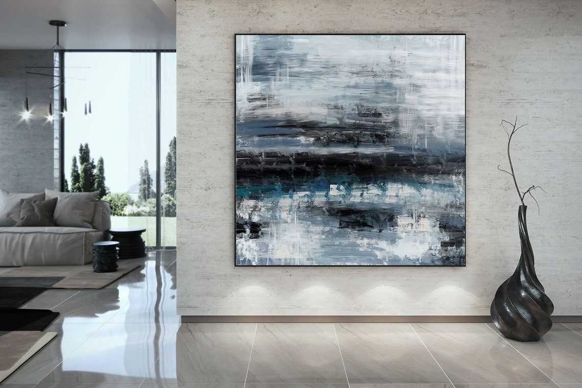 Extra Large Wall Art Textured Painting Original Painting on Canvas Modern Art Wall Decor Contemporary Art Abstract Painting Room31in,No Frame