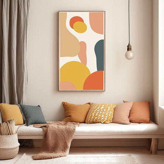 Minimalism Abstract Handmade Oil Painting Modern Home Living Room Decoration Painting,27inx54in,No Frame