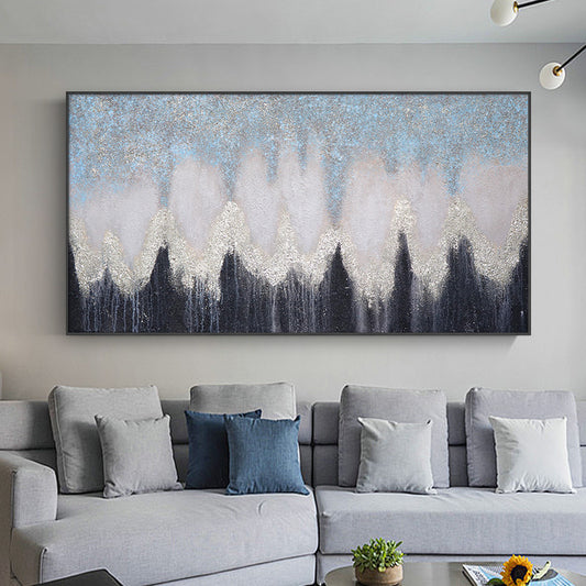 Hand-painted Abstract Oil Painting Modern Minimalist Living Room Light Luxury Villa Substantial Decorative Painting Paintings Go27inx54in,No Frame