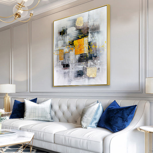 ScandinavianModernhandpaintedOilPaintingsAbstractColorArtRestaurantEntranceLivingRoomSofaBackdropDecorative   31in,No Frame