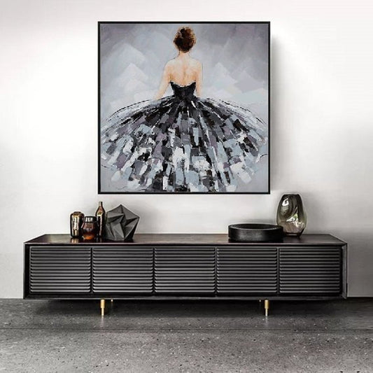 Ballerina Fine Art Dancer Oil Painting On Canvas Ballerina Girl Is Like Bride In A Wedding
